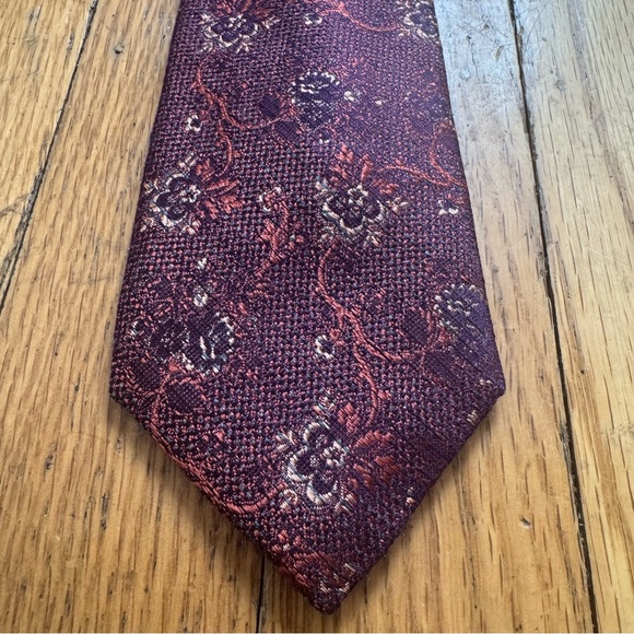 C2 by Calibrate Other - C2 by Calibrate Burgundy Floral Tie